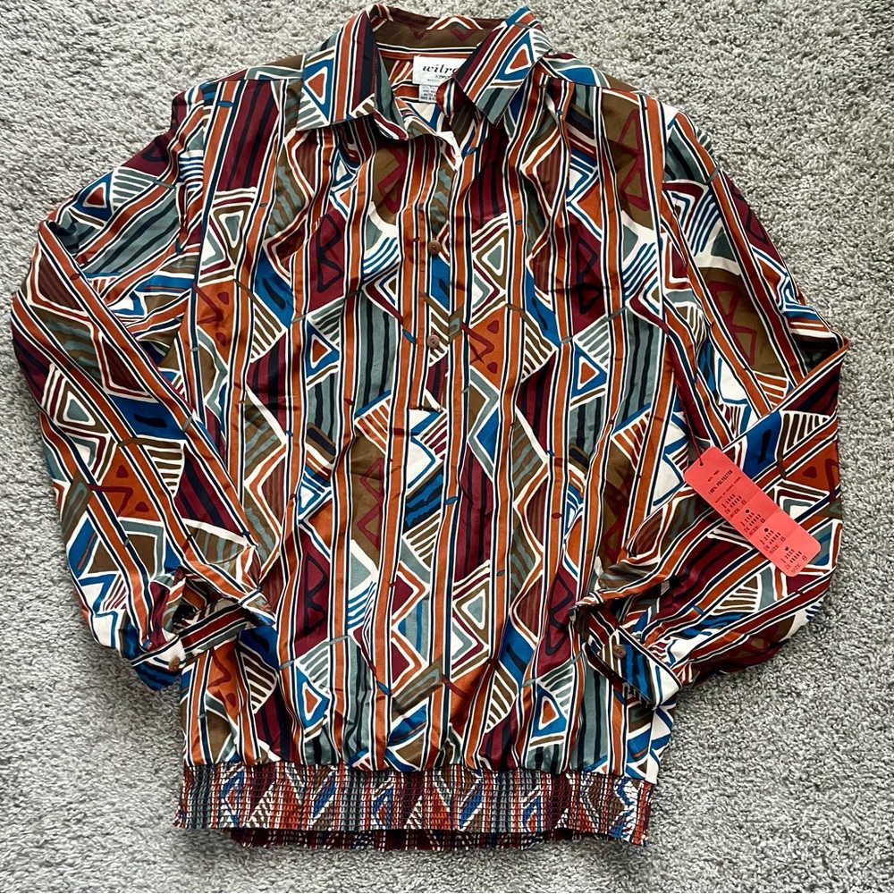 NWT Vintage | Wilroy Sport | Shirt Blouse | Size 8 Western Deadstock Aztec